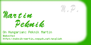 martin peknik business card